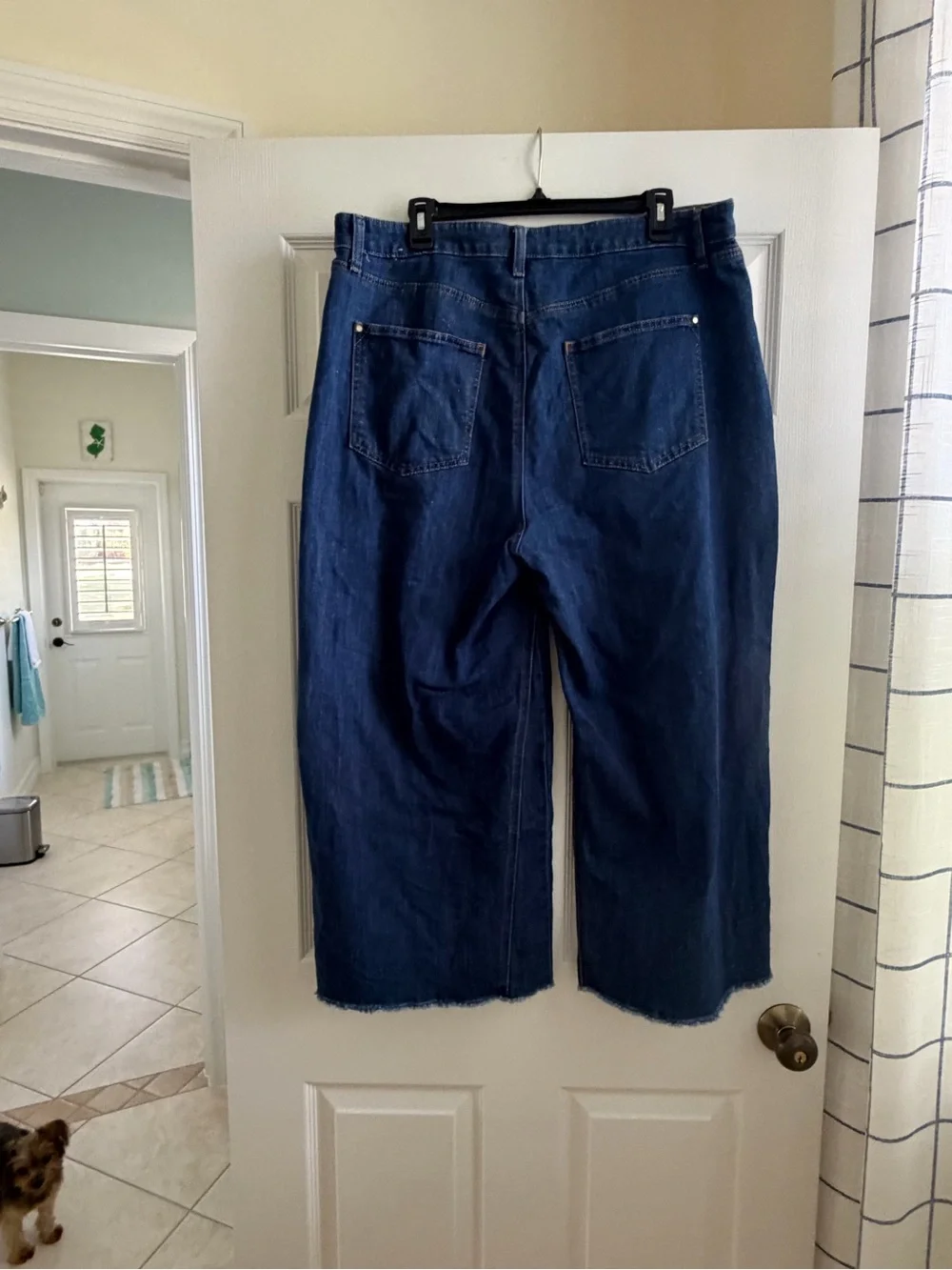 Chico's Dark Blue Wide-Leg Relaxed Jeans